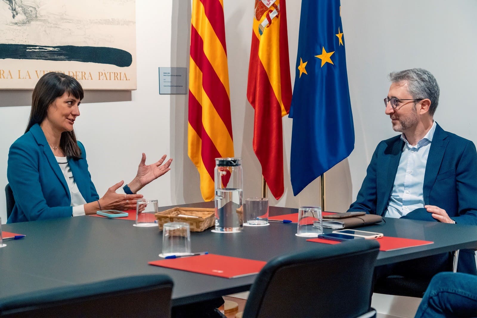 Foto: ​María González Veracruz y el Conseller de Hacienda de la Comunitat Valenciana, Arcadi España